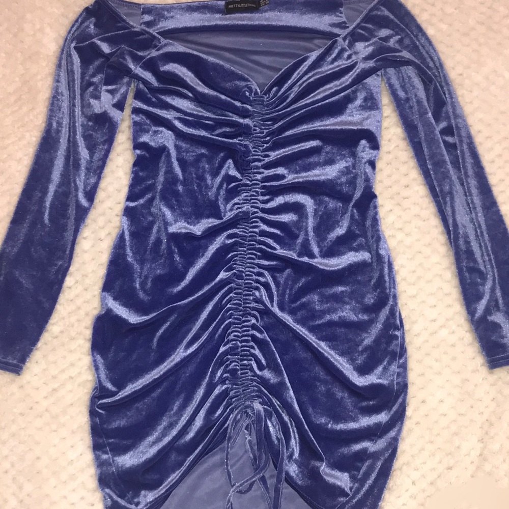 Pretty Little Thing Lilac Velvet Dress